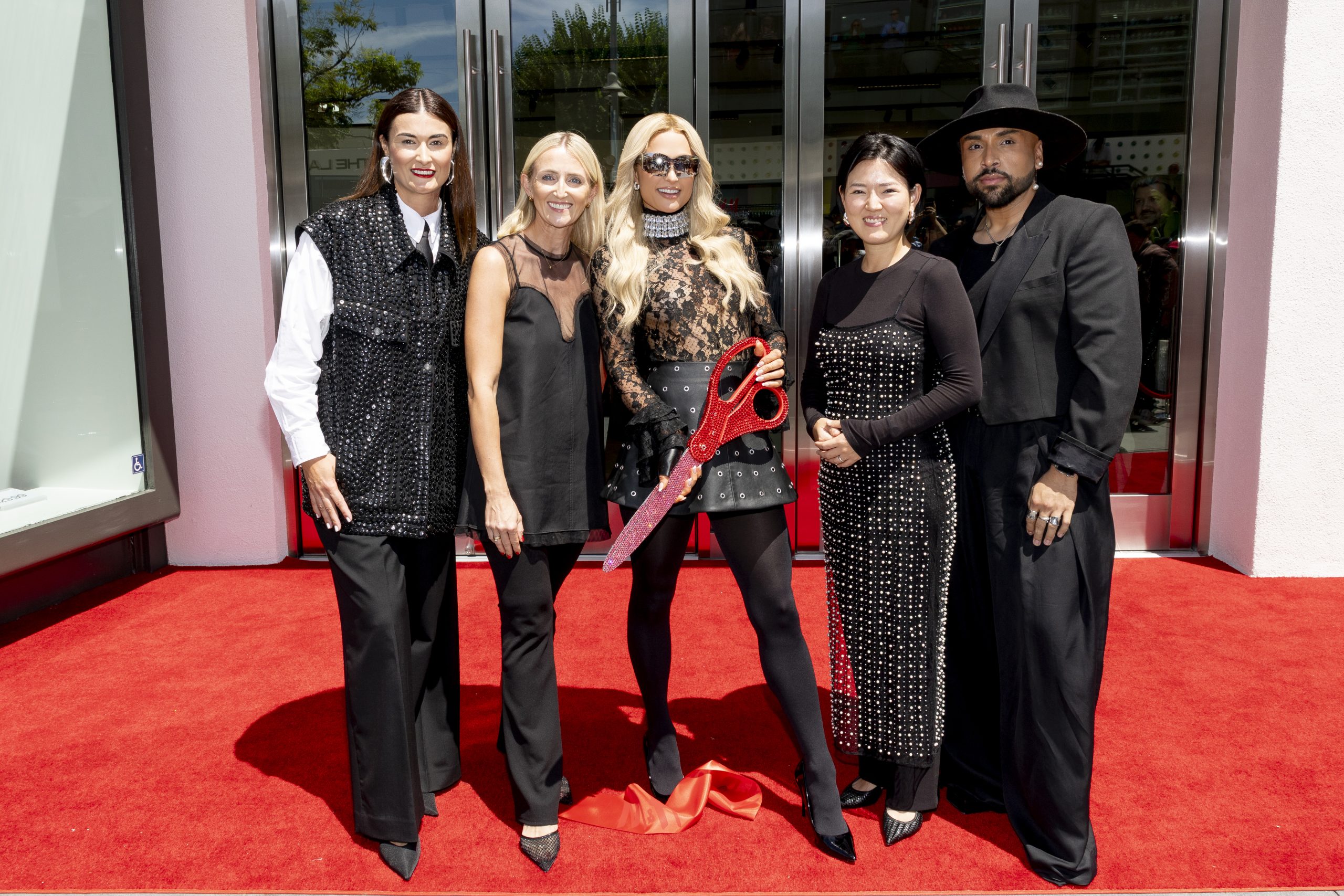 Paris Hilton celebrates H&M Los Angeles flagship store opening at The Original Farmers Market