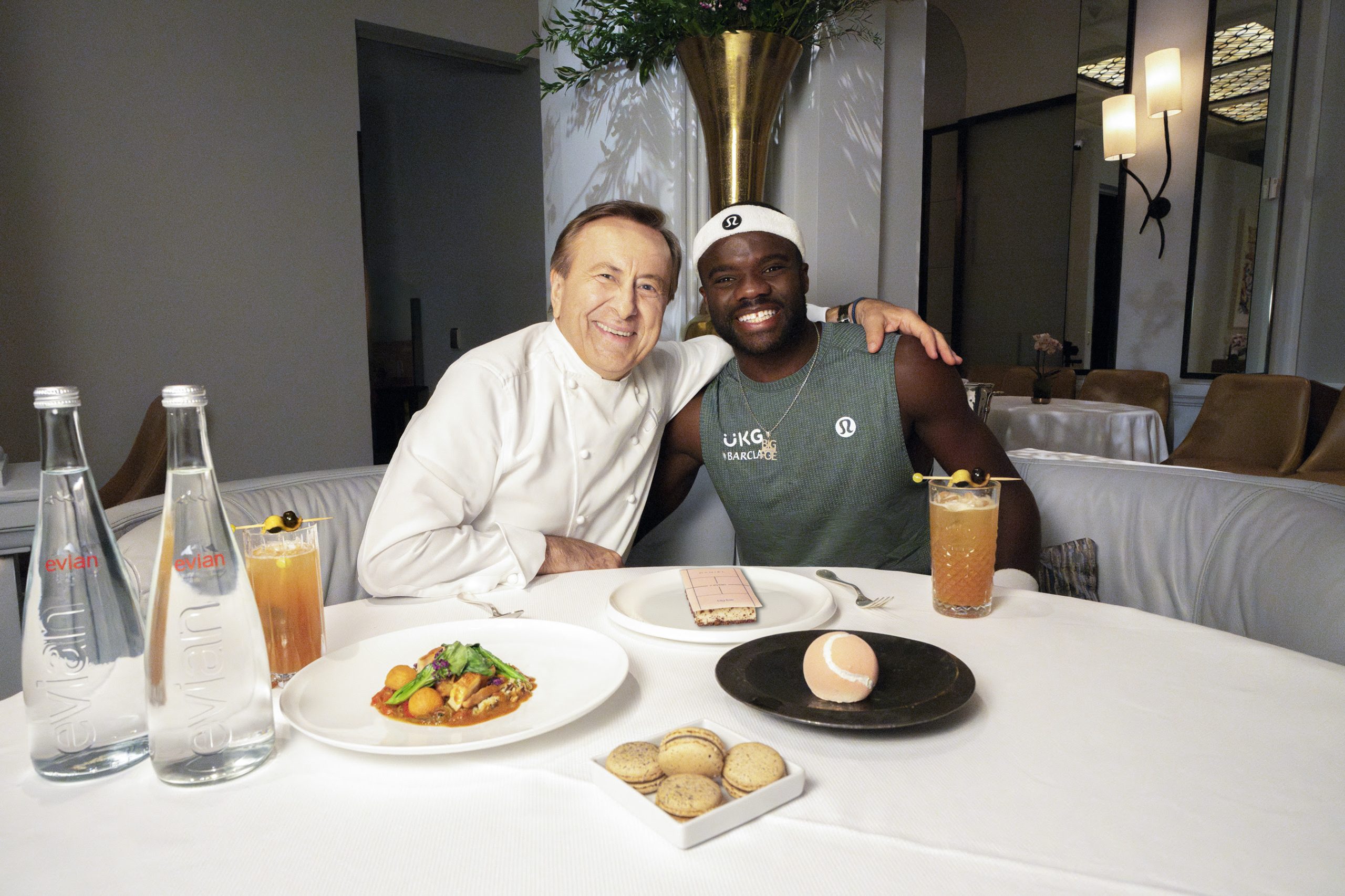 Daniel Boulud and Frances Tiafoe launch Evian culinary collaboration for US Open with Poulet à la Tiafoe and Big Foe Fizz.
