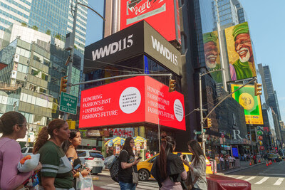 WWD and OUTFRONT Media Light Up Times Square for National Hispanic Heritage Month