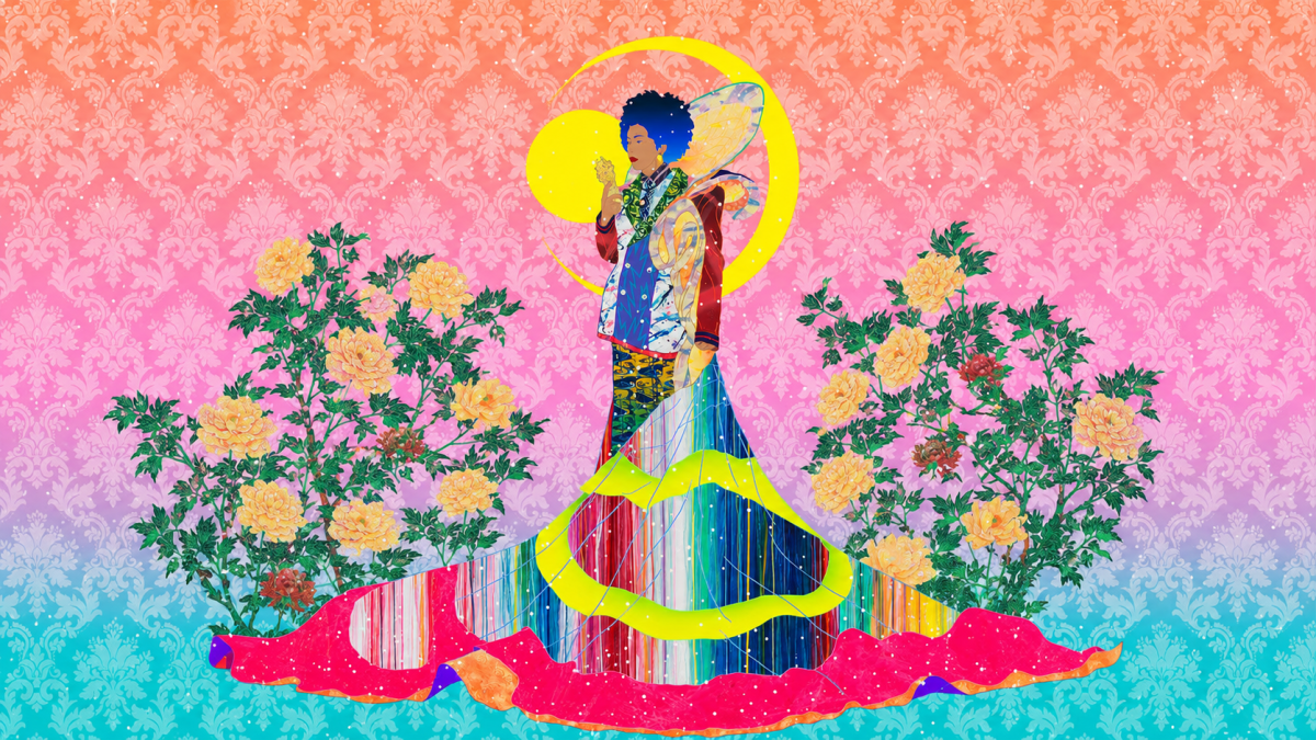 Tomokazu Matsuyama’s colorful portrait of Ms. Lauryn Hill for Murmrr Commission No. 001